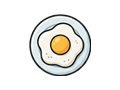 Fried egg illustration
