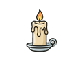 Melting candle illustration