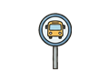 Bus stop illustration