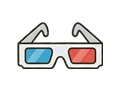 3D glasses illustration