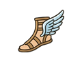 Winged shoe illustration