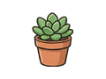 Desk plant illustration