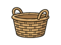 Laundry basket illustration