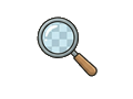 Magnifying glass illustration