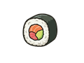 Sushi roll illustration
