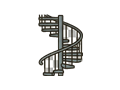 Spiral staircase illustration