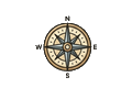 Compass rose illustration