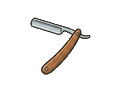 Straight razor illustration