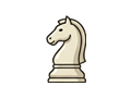 Chess knight illustration