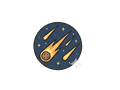 Meteor shower illustration