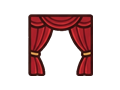 Stage curtain illustration