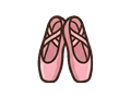Ballet shoes illustration