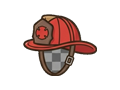 Firefighter helmet illustration
