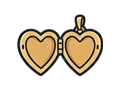 Hinged locket illustration