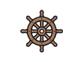 Ship wheel illustration