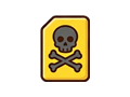 Skull label illustration