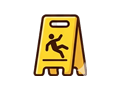 Slippery sign illustration