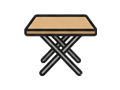Folding table illustration