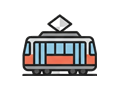 Tram car illustration