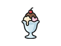 Sundae glass illustration