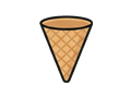 Waffle cone illustration
