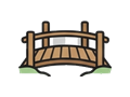 Trail bridge illustration