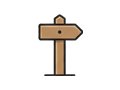 Trail marker illustration