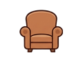 Reading chair illustration