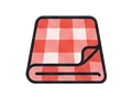 Checkered blanket illustration