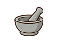 Mortar pestle illustration
