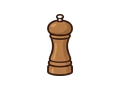 Pepper grinder illustration