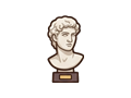 Sculpture bust illustration