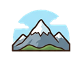 Snowcap mountain illustration