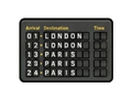 Departure board illustration