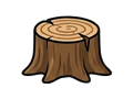 Tree stump illustration