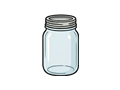 Glass jar illustration