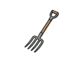 Garden fork illustration