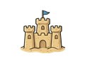 Sandcastle illustration
