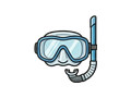 Snorkel mask illustration