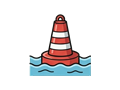 Water buoy illustration