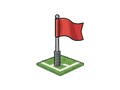 Corner flag illustration
