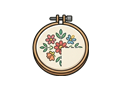 Embroidery hoop illustration