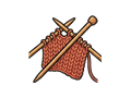 Knitting needles illustration
