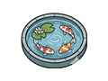 Koi pond illustration