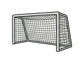 Soccer goal illustration