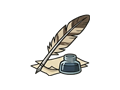 Quill and ink illustration