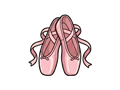Ballet slippers illustration