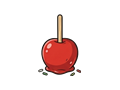 Candy apple illustration