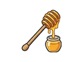 Honey dipper illustration