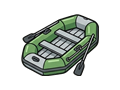 Inflatable raft illustration